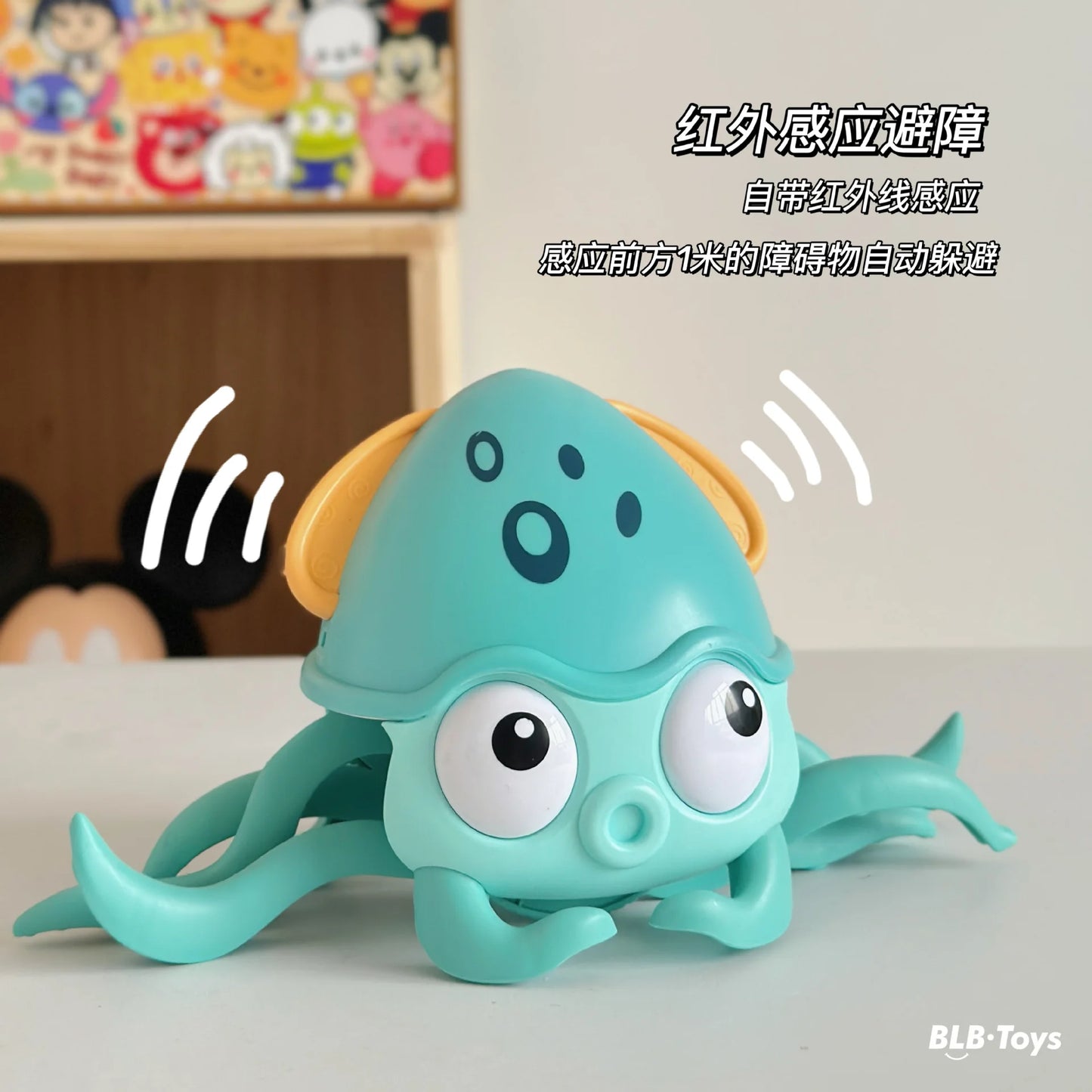 Children Automatic Induction USB Charging Crab Octopus Electric Pet Singing Avoid Obstacles Simulation Crawling Luminous