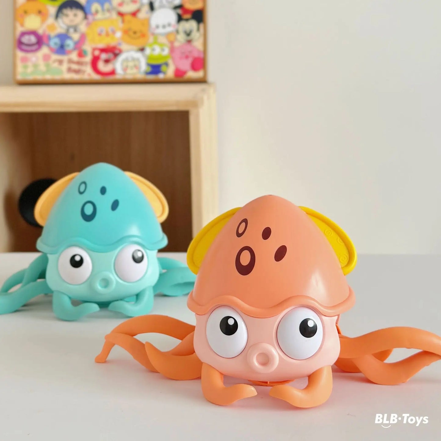 Children Automatic Induction USB Charging Crab Octopus Electric Pet Singing Avoid Obstacles Simulation Crawling Luminous