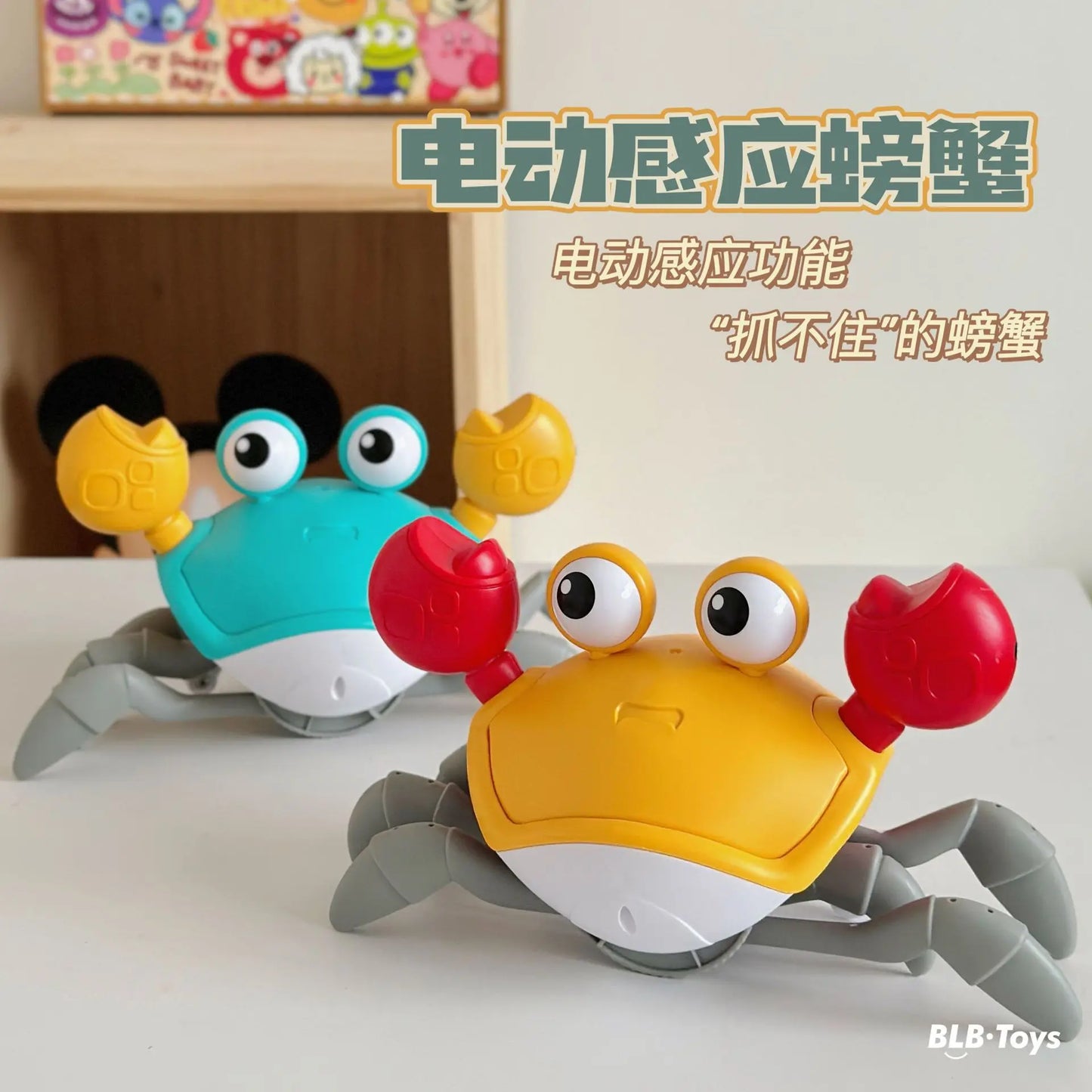 Children Automatic Induction USB Charging Crab Octopus Electric Pet Singing Avoid Obstacles Simulation Crawling Luminous