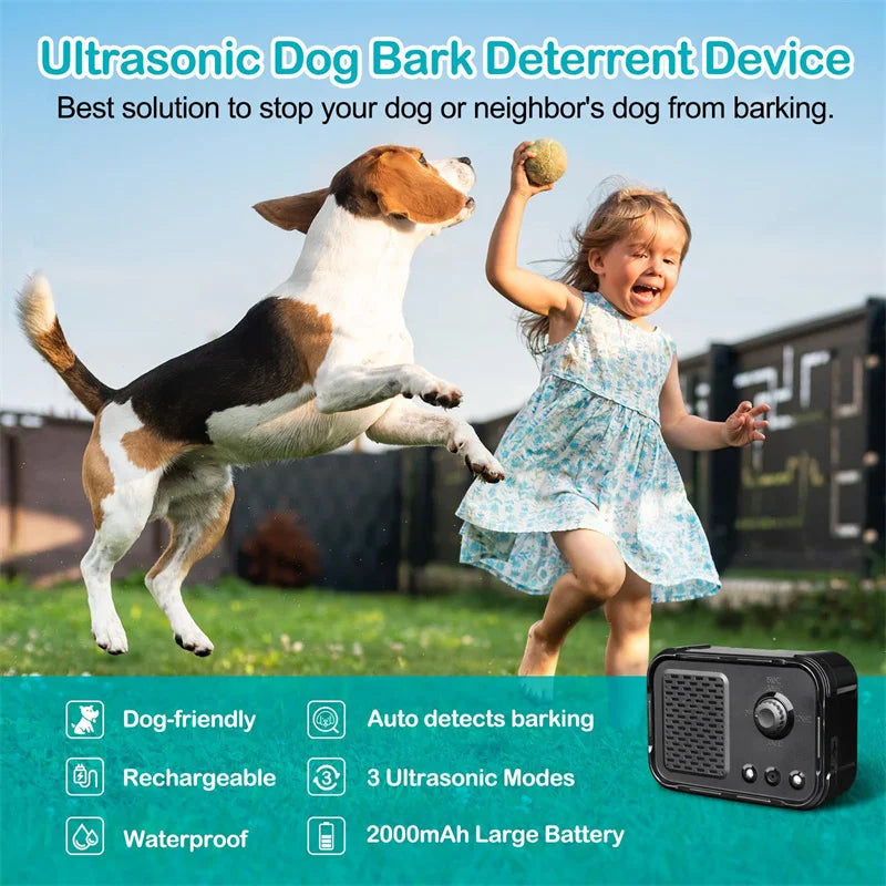 Anti Barking Device Dog Barking Control Devices with 3 Adjustable Level Rechargeable Dog Bark Deterrent Device Bark Box Sonic Do