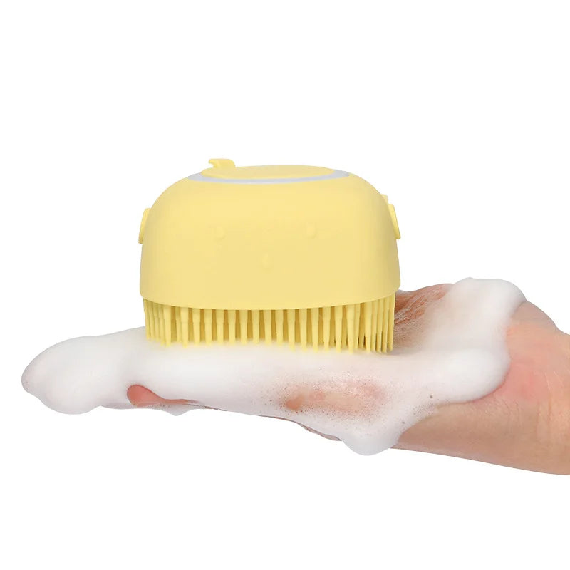 Soft Pet Bath Brush Dog Bathroom Shampoo Massager Silicone Puppy Washing Cleaning Dispenser Grooming Shower Brush Cat Supplies