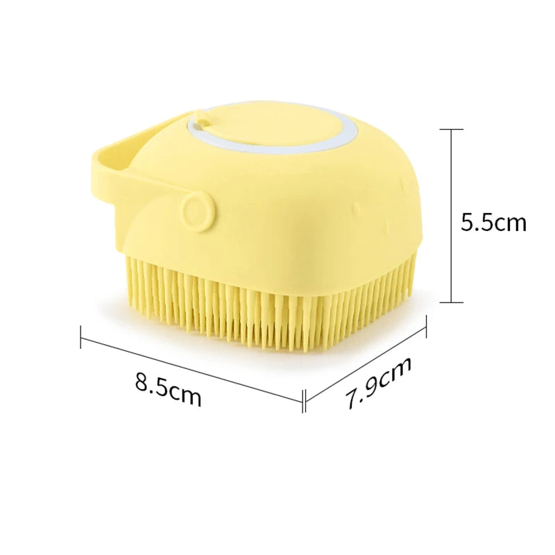 Soft Pet Bath Brush Dog Bathroom Shampoo Massager Silicone Puppy Washing Cleaning Dispenser Grooming Shower Brush Cat Supplies