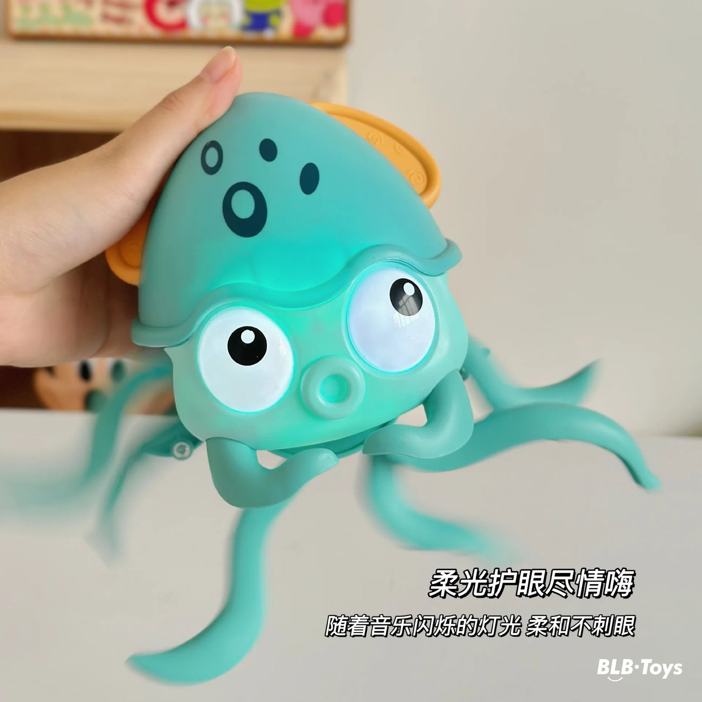 Children Automatic Induction USB Charging Crab Octopus Electric Pet Singing Avoid Obstacles Simulation Crawling Luminous