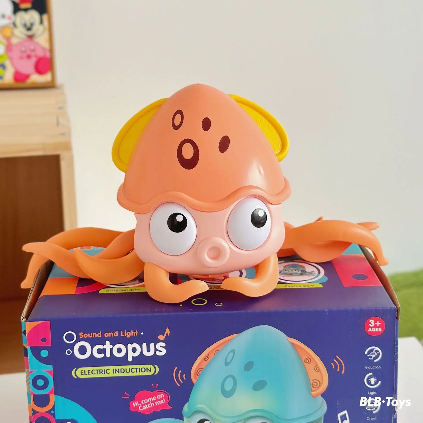 Children Automatic Induction USB Charging Crab Octopus Electric Pet Singing Avoid Obstacles Simulation Crawling Luminous